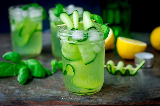Gin and Cucumber Basil Smash