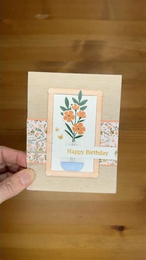 Stampin’ Up! Garden Gatherings Birthday Card #diy #patternedpaper #papercrafting #foldablepapercraft