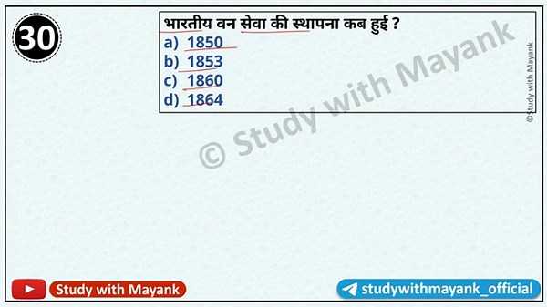 Ncert History Class 9 Mcq's | Chapter 4 | वन्य-समाज और उपनिवेशवाद | Forest Society and Colonialism