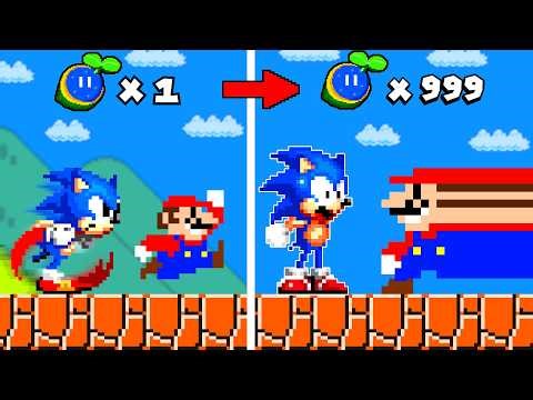 Super Mario Bros. Every Seed Mario Collects Makes Him WIDER and TALLER!