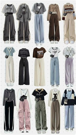 Cute Baggy Pants Outfit Ideas for Girls Trendy Casual Fashion Looks#ytshorts🦋