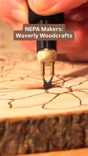 1.7K views · 44 reactions | 헡험헣헔 헠헮헸헲헿혀: NEPA is filled with local creatives that bring craftsmanship and color to the community, like Sarah of Waverly Woodcrafts who specializes in wooden décor and wall art. Watch how the local woodworker brings warmth to spaces through unique, handcrafted pieces. 蝹 #DiscoverNEPA | DiscoverNEPA | Facebook