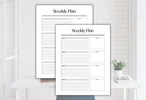 Weekly Plans | Digital Filled & Blank Layouts Notes Pages | Simple to Do List | Weekly Task List | Productivity Tracker | Weekly Organizer - Etsy Canada