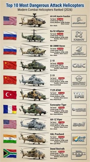 Deadliest Attack Helicopters in the World (2026) 😳