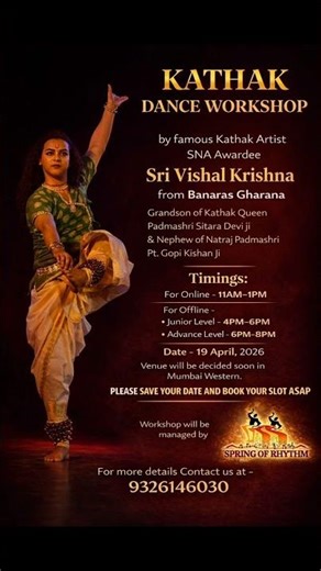 Learn the exact techniques that built a legendary dynasty #KathakDance #Workshop #Heritage