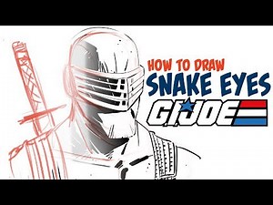 GI JOE artist shows how to draw SNAKE EYES