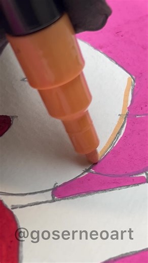 Drawing Toadette with Posca Markers! #toadette #mariobros #posca #drawing