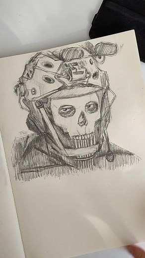 Ghost Call of Duty Drawing Tutorial