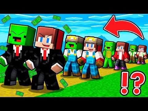 JJ and Mikey : From POOR to RICH Evolution Life Cycle in Minecraft ! - Maizen