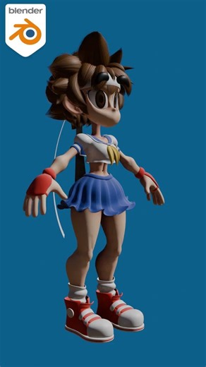 Sakura Sculpt #blender3d #download #3dcharacter #3dmodel