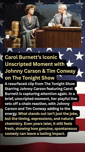 Carol Burnett’s Iconic Unscripted Moment with Johnny Carson & Tim Conway on The Tonight Show