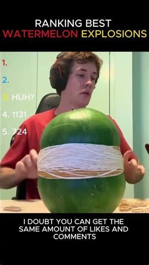 Ranking Watermelon Explosions #shorts #satisfying #viral