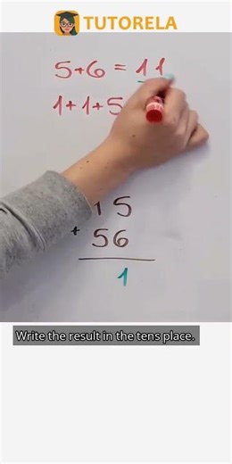 Solving 15 + 56 with Vertical Addition Steps #Math #ArithmeticOperations #VerticalAddition
