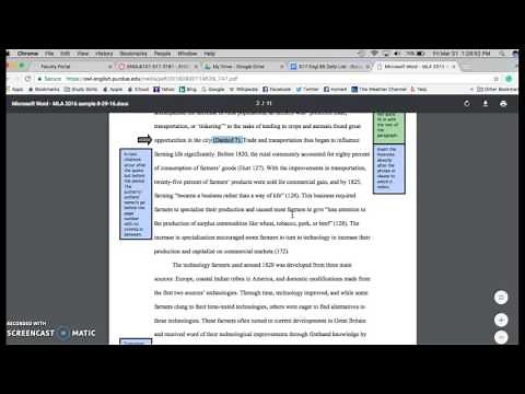 MLA format essay - OWL Purdue