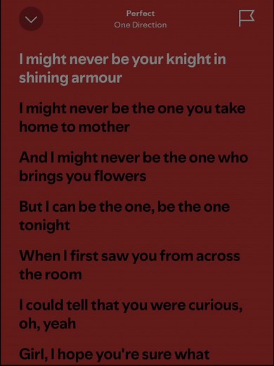 One Direction Perfect Full Lyrics on Spotify