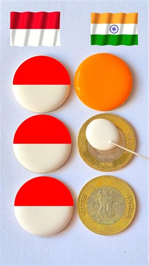 National flag on coin || Republic day art || #viral #trending #art #shorts