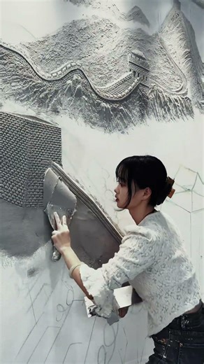 3D Great Wall of China Wall Art | Amazing Plaster Relief Sculpture Process