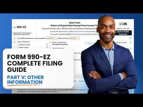Form 990-EZ (2025) Step-by-Step | Part V: Other Information