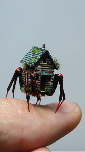 Miniature House Spider Diorama | Tiny Art Scale Model