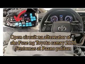 Toyota camry 2020 alternator fuse symptoms and removal