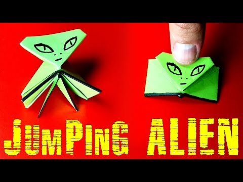 How To Make a Paper Jumping Alien 👽 EASY Origami