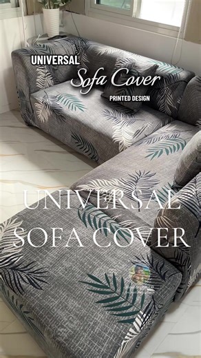 UNIVERSAL SOFA COVER printed design,for reference L SHAPE TYPE SOFA, 2seater size sofa cover and 1 footstool cover. #sofacover #homedecor #interiordesign #livingroom #furniture