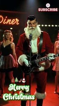 🎅🎸 “ELVIS-STYLE SANTA ROCKS CHRISTMAS!” 🔥🎄 #50srock #chuckberry #classichits #elvispresley #classic