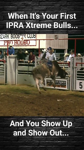 Dawson Whitener strapping at his first IPRA Xtreme Bulls....