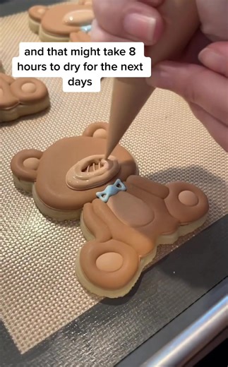 Adorable Teddy Bear Sugar Cookies Decorating Tutorial