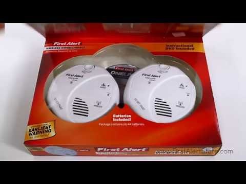 First Alert Wireless Interconnect Battery Smoke Alarm with Voice Location Twin Pack (SA511CN2-3ST)