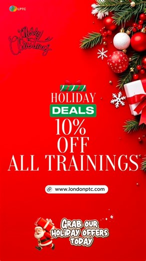 London Professional Training Centre (LPTC) on Instagram: "📣Holiday Deals Alert!🎄 The Holidays Season just got better! Enjoy 10% OFF ALL training courses for a limited time only. ✅Learn more ✅Pay less ✅Grow faster Don’t miss this opportunity to level up your skills this season. 📌Discount applies to all courses (Except ATHE & NEBOSH) #Iptc #healthandsocialcare #professionaldevelopment #healthcaretraining #phlebotomy #christmasdeals #santa #medicaltraining #firstaid #emergencyresponse #discount"