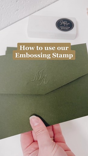 Embossing Stamp Tutorial: Wedding Invitations & Branded Cards