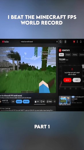 Achieving the Minecraft FPS World Record