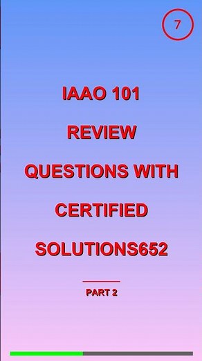 IAAO 101 Review Questions with Certified Solutions