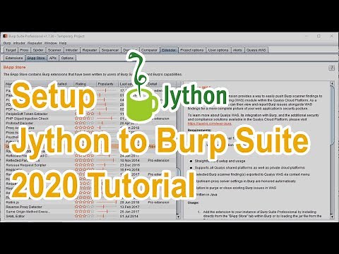 Jython: How to Setup Jython to Burp Suite Tutorial (2021)