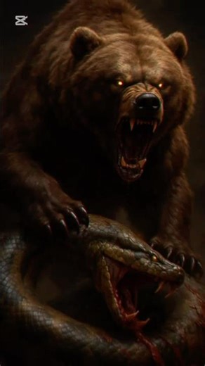Epic Animal Battles 🐻🐍 #animals #shortvideo #tiktok #reels #anime