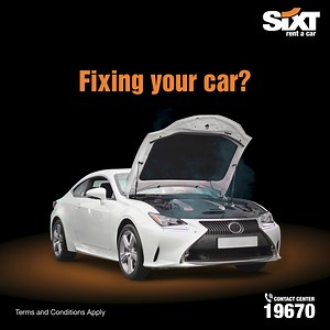 17K views · 21 reactions | Out of service but not out of luck. Don't hassle yourself while your car is being serviced and rent your favorite vehicle from SIXT. For rentals, call 19670. | Sixt | Facebook