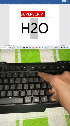 Draw a Superscript in MS Word Using Just a Shortcut | This Feels Like Magic#msword #keyboardshortcut