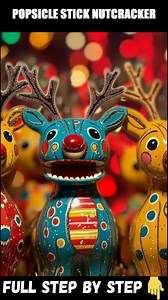 1.1K views | Popsicle Stick Nutcracker Materials: Popsicle sticks (Craft sticks) Acrylic paint (two coordinating colors) Black and light blue paint for the eyes Full STEP BY STEP in First (C.o.ʍ.m.е.ո.τ)  Enjoy ❤️ | Charming Recipes | Facebook