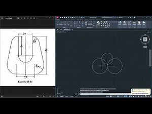 محاضرة أوتوكاد 3 - Autocad Lecture 3 - تمارين وأمثلة على الأوتوكاد - Autocad Examples and Tutorials