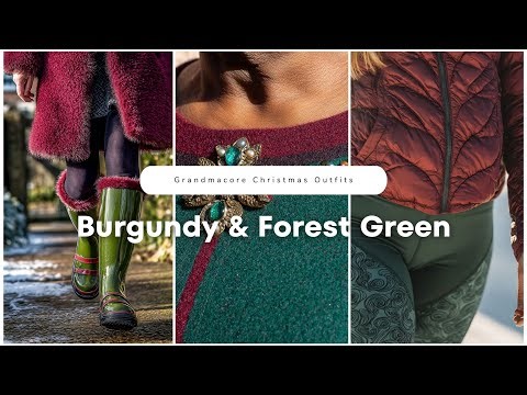 🌟 Burgundy & Forest Green: Grandmacore Christmas Outfits with Luxe, Cozy Details