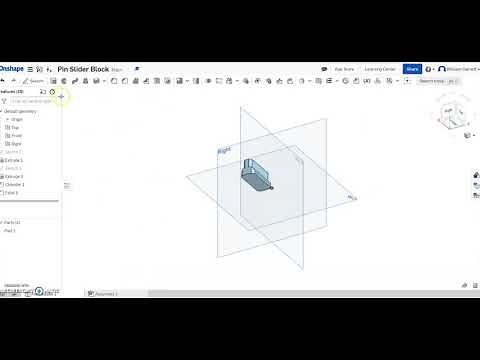 Pin Slider Block Onshape for Trammel in PLTW IED