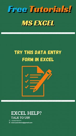 Try this data entry form in excel. #ExcelTips #DataAnalysis #Excel #exceltricks #exceltraining #exceltips #exceltipsandtricks #exceltraining #exceltutorial #excelformulas #msexceltraining #msexceltips #Microsoft #microsoftexcel #msword #mswordtricks #microsoftWord #microsoftexcel #Microsoft365 #GoogleSheets #googlesheetstips #marcusandreno #freelancer #Freelancing #freelancelife #freelancertips #freelancingtips #workfromhome #workfromhomelife #virtual #VirtualAssistant #onlinejobs #reels2024 #re