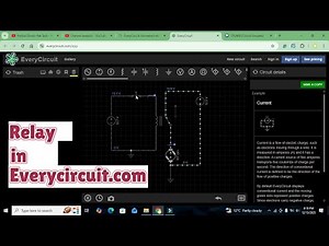 Simulation of relay in every circuit.com online simulator | How to use relay in every circuit.com