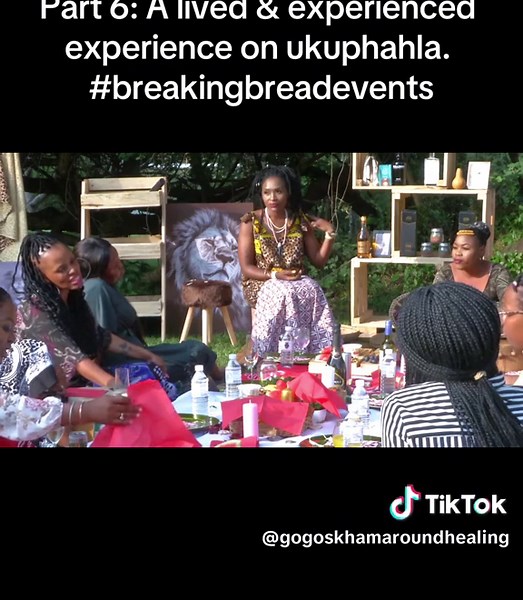 Part 6: A lived and shared experience continues on how ukuphahla has saved me. The breaking bread events are a safe space for sharing and imparting & experiences as healers & seekers. This is a personal experience in my journey as a healer. Ukuthwasa is not always a solution for spiritual instability. 🎥: @Simiso Gama Set up & Deco: @Lolita Petros |Content Creator Catering: Ill look for them. #ingoma #youngsangoma #spiritualtiktok® #spiritualtiktok® #nelspruitblogger #fyp> #bloggerlife #gogoskha