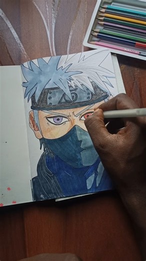 Kakashi Drawing | Alcohol Marker Art | Step by Step Anime Art 🔥#kakashi #artwork