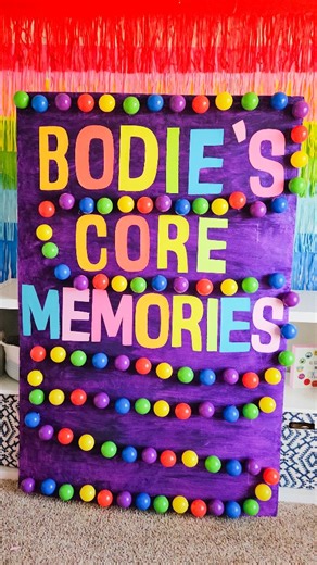 Ashley McLaughlin- Free Printables & Gift Ideas! | DIY core memory wall for an Inside Out birthday party🥰🫶🌈 Comment "memory" for the links! Save & share this fun party idea for your next... | Instagram