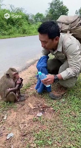 177K views · 3.5K reactions | Try to rescue poor abandoned mama monkey and her newborn | Monkeys Rescue | Facebook