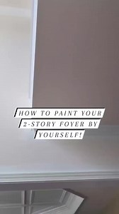 SAVE for later! Painting this 2-Story foyer all by my onsie wasn't as bad as I thought it was going to be! The flexible brush that can attach to any standard extension pole made this job soo much easier! (Link in my Amazon Storefront and my LiketoKnowit in bio)... Tools I used: ✨️ 10ft A-frame ladder ✨️ flexible paint brush attachment ✨️ 6ft extension pole ✨️ Wagner Smart Sidekick electric roller (can use standard roller but this one avoids pans!) NOTE: only extends about 15ft so I had it sittin