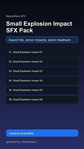 Small Explosion Impact SFX Pack | #Shorts